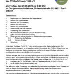 Einladung zur Jahresmitgliederversammlung des TV Dorf-Erbach 1909 e.V.