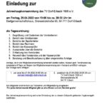 Einladung zur Jahreshauptversammlung 2022