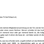 Der TV Dorf-Erbach sucht einen neuen Rechner (m/w/d)